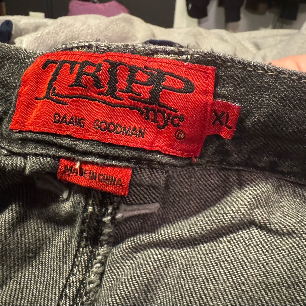 Tripp NYC Black Denim Fog Wash Pants - Picture 4 of 8